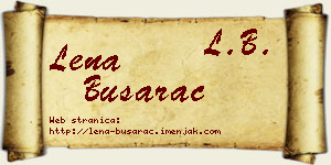 Lena Busarac vizit kartica